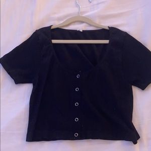 this is a black crop top